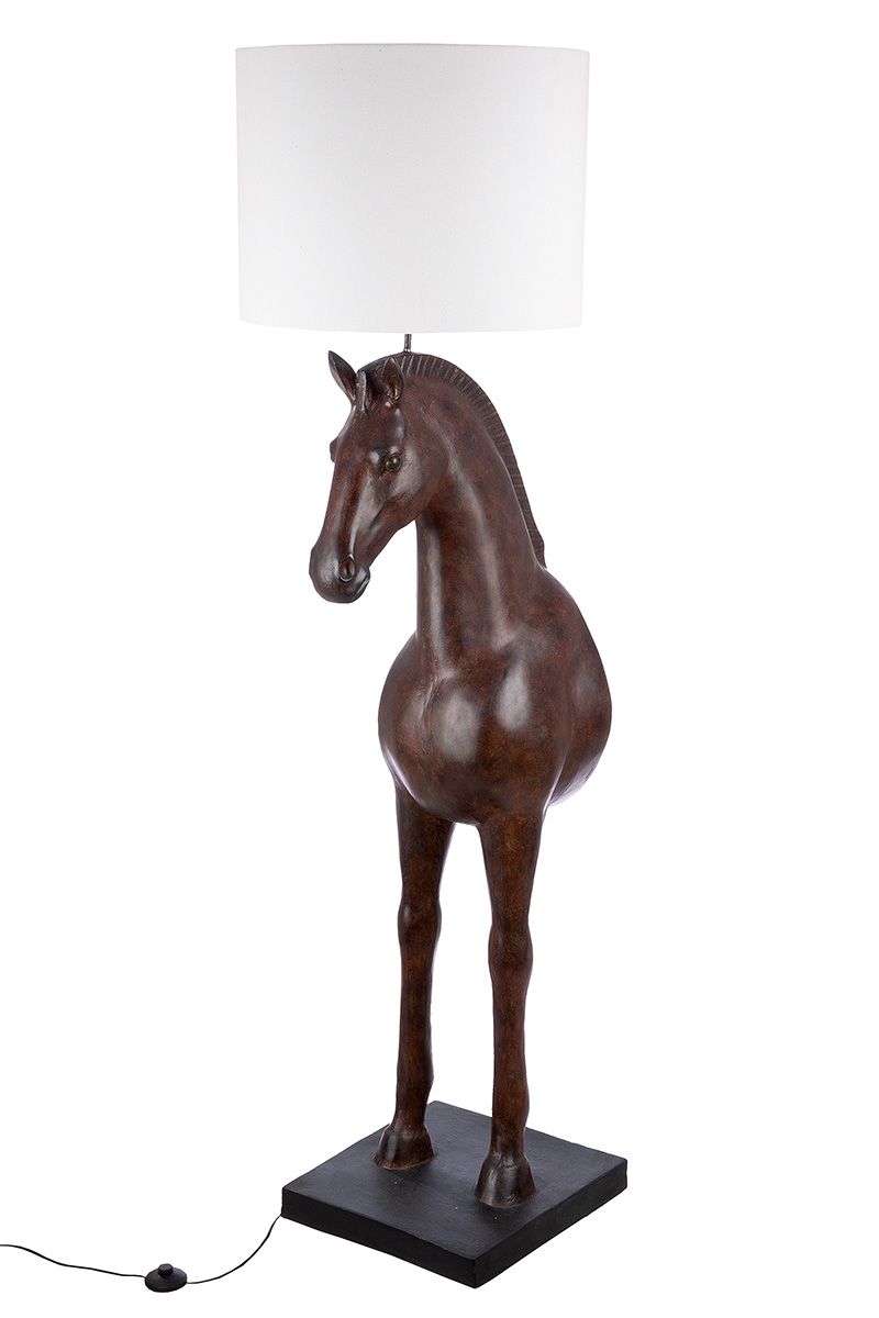 Caballo - Handgemaakte harsvloerlamp in paardendesign