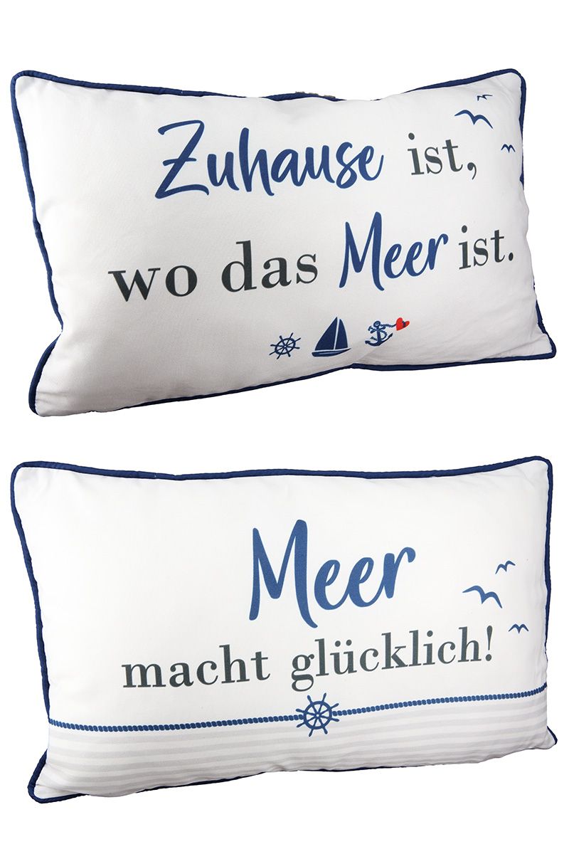 Set of 4 outdoor cushions 'Well Glück' - water-repellent, 100% polyester, 50x30 cm