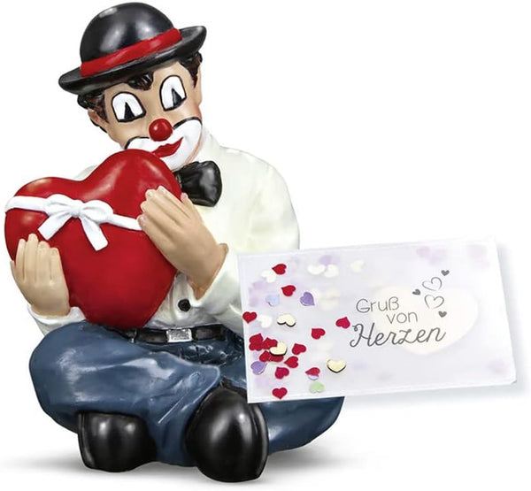 Clown package "Heartfelt greetings" – hand-painted collector's figure by Gilde handwerk