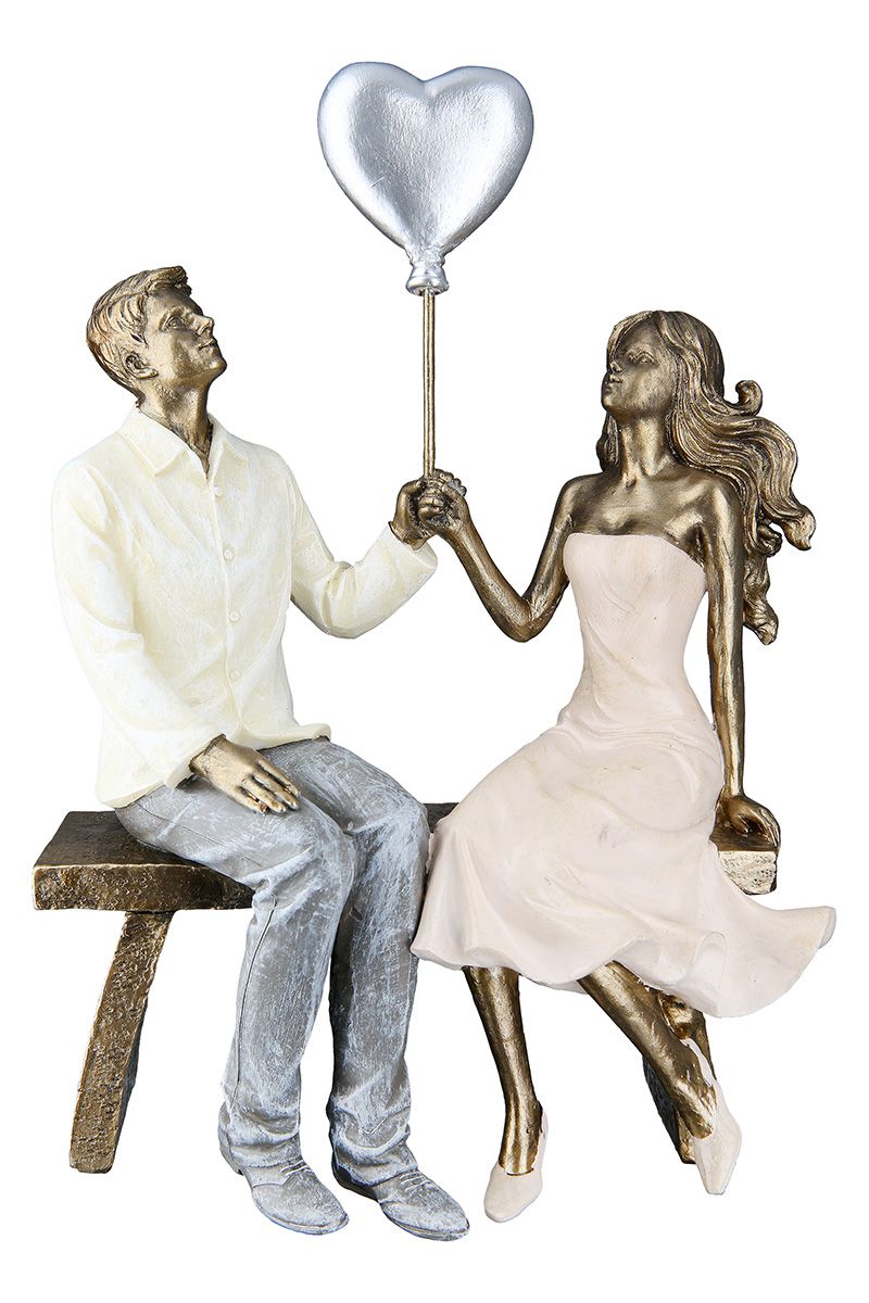 Resin figure 'Lovers' – Romantic sculpture in bronze look