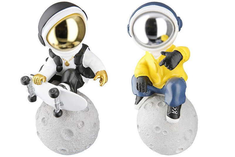 Exclusive Apollo astronaut figure in gray, gold and silver - cool space decor