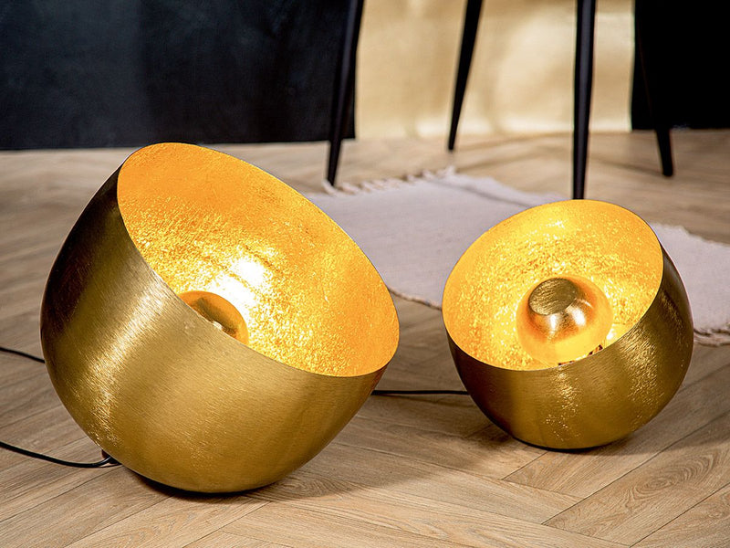 Metall Bodenlampe "Meteo" in Goldfarben/Messing-Optik - Kompakte Eleganz für Ihr Zuhause 25cm