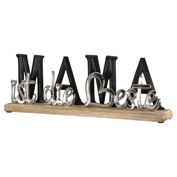 Decorative lettering MAMA is the best made of aluminum and mango wood