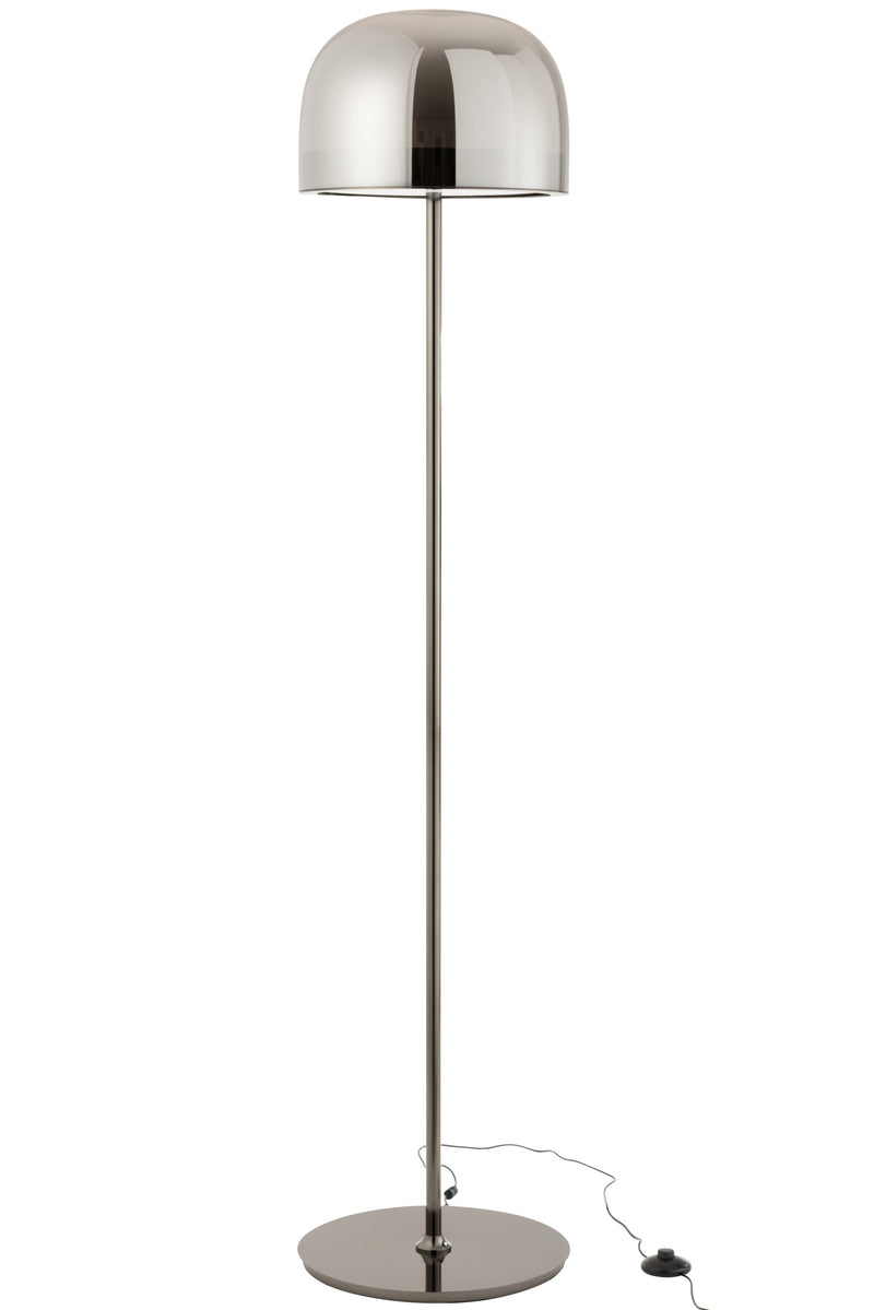 Topja floor lamp made of glass metal in silver - elegance and modern LED lighting