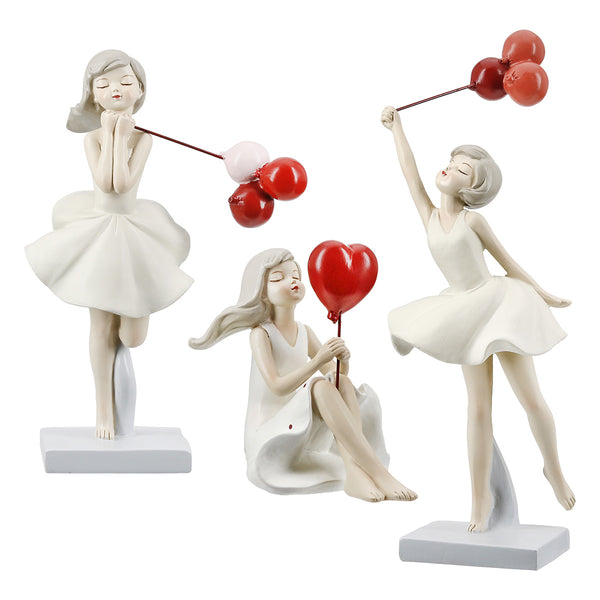 Set van 3 figuren ballondromen - elegante decoratie met ballonmotief