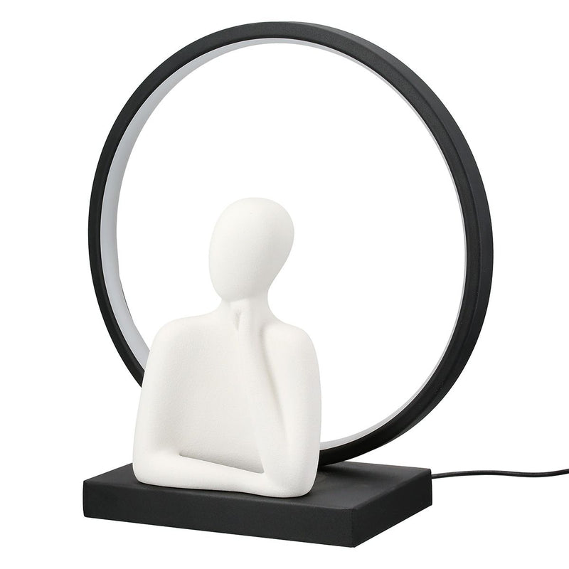 LED decorative object thinker made of ceramic and iron with USB connection