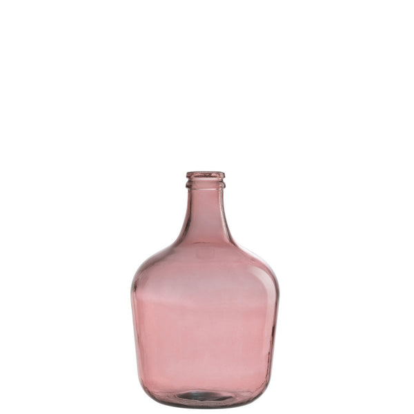 Glass vase 'Bottle Terra' in soft pink