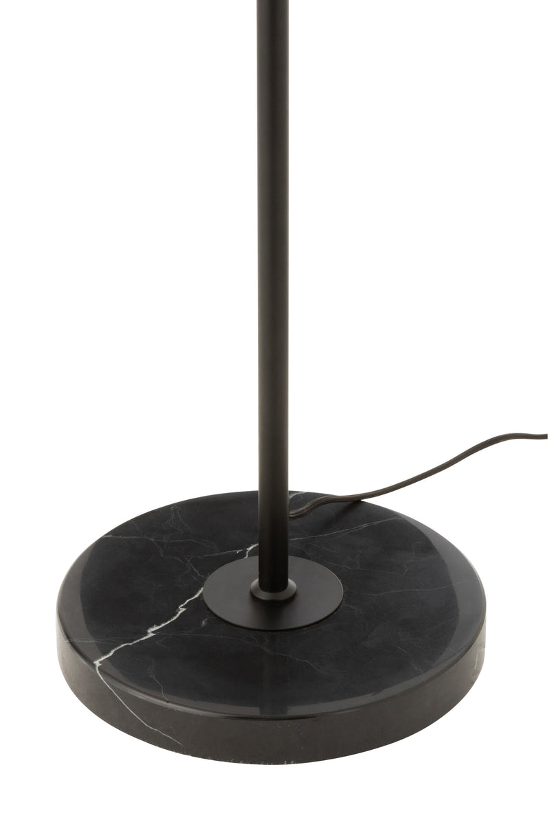 Stijlvolle vloerlamp Ignes zwart staal marmer design voor in huis 