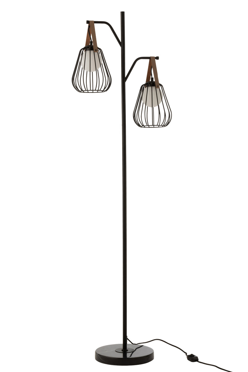 Stylish floor lamp Ignes Black Steel Marble design for your home 