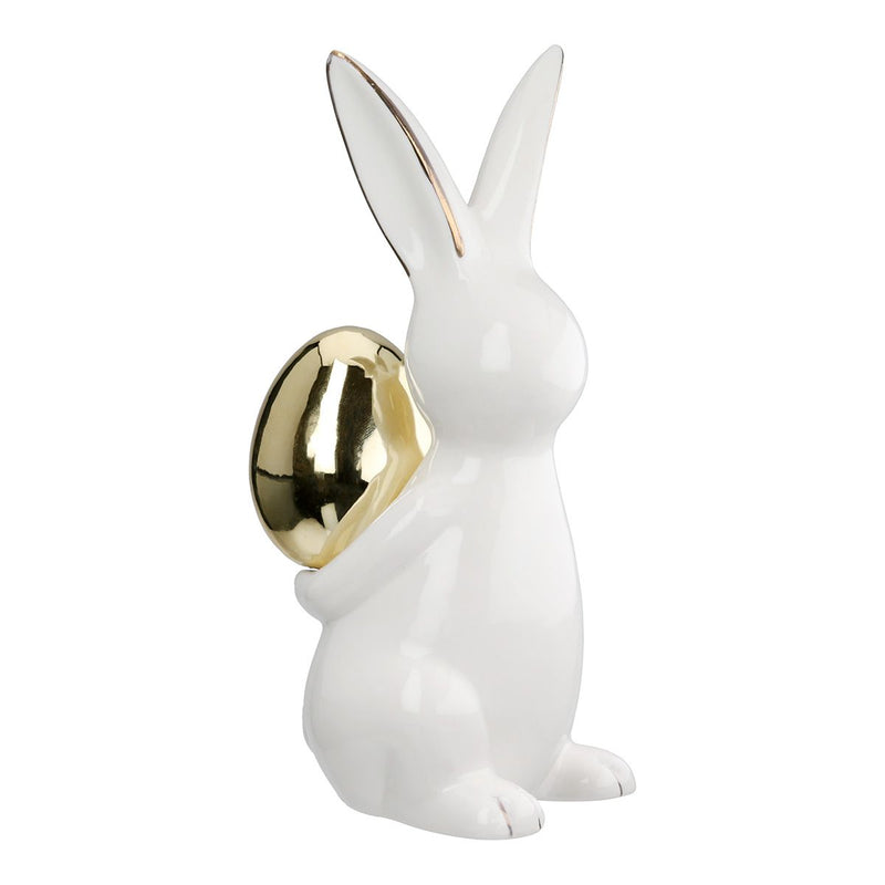 Set of 2 rabbit figures Hugo Elegant Easter decoration made of porcelain