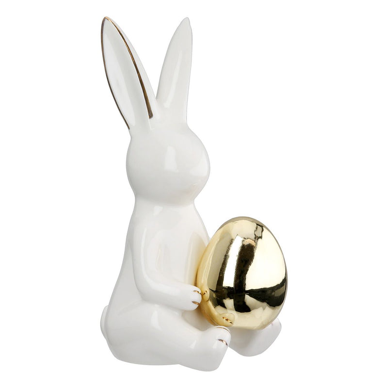 Set of 2 rabbit figures Hugo Elegant Easter decoration made of porcelain