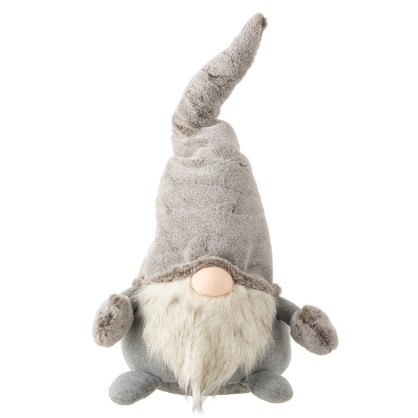 Gnome Figure Standing Plush Gray White 56 cm