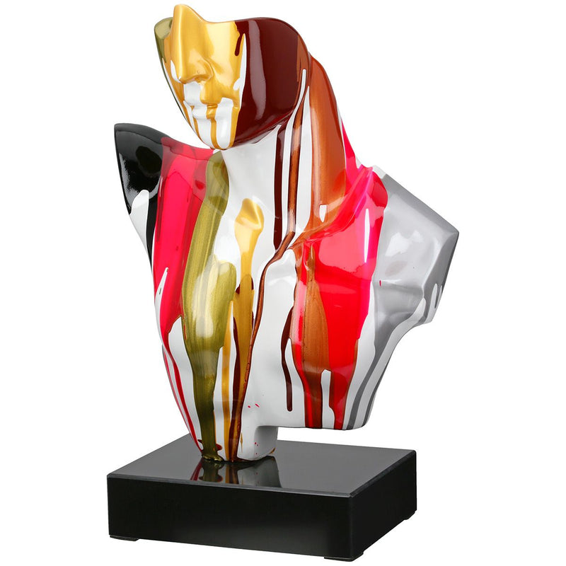 Skulptur Abstract Male – Moderne Männerbüste mit Farbverlauf auf Marmorsockel