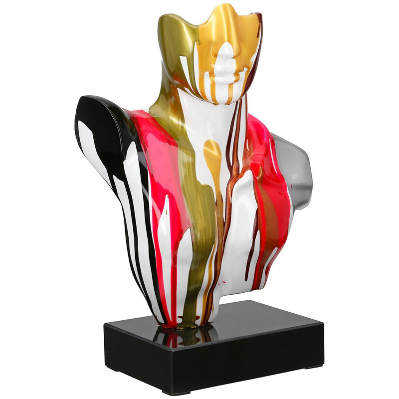 Skulptur Abstract Male – Moderne Männerbüste mit Farbverlauf auf Marmorsockel