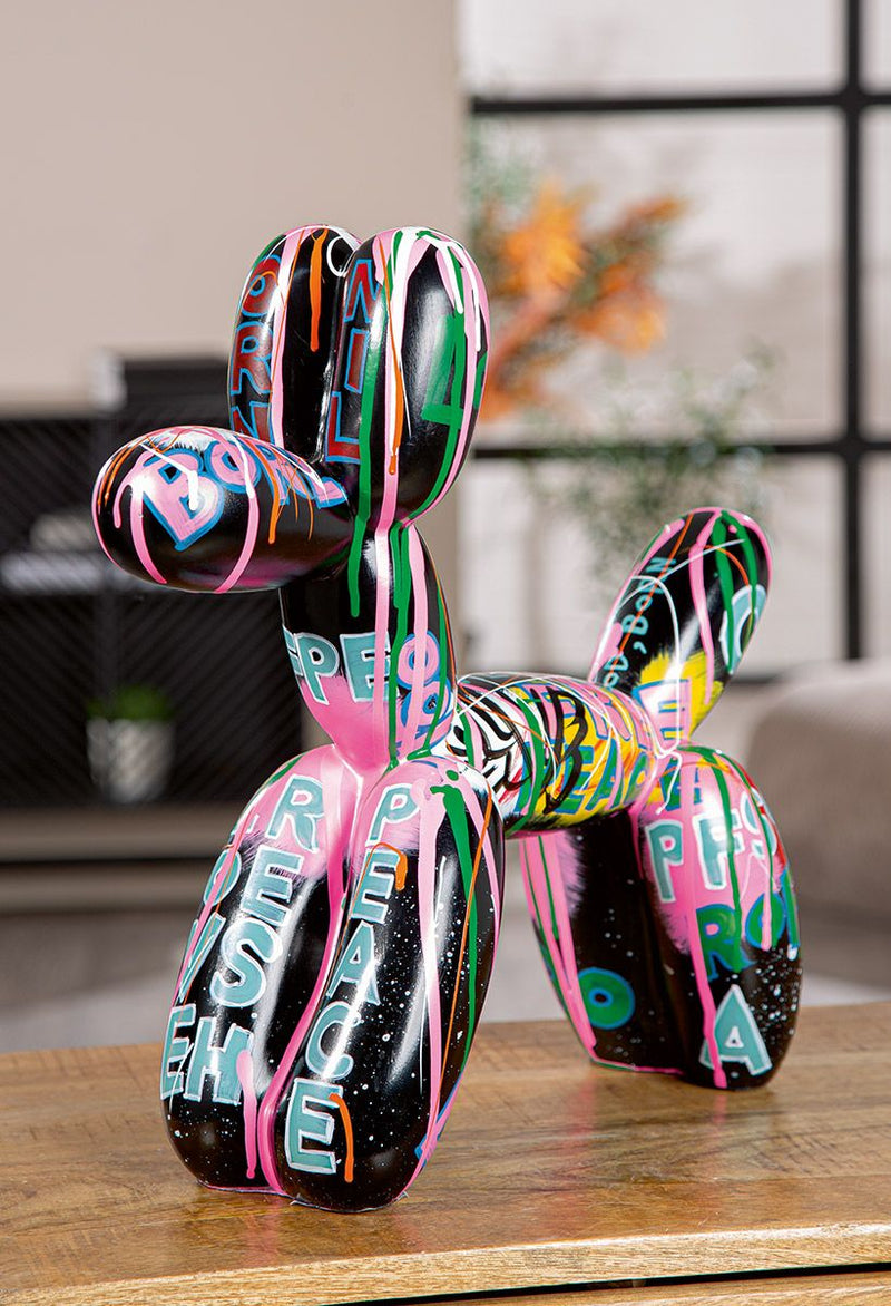 Design Figur Pallone  Stylischer Ballonhund aus Kunstharz