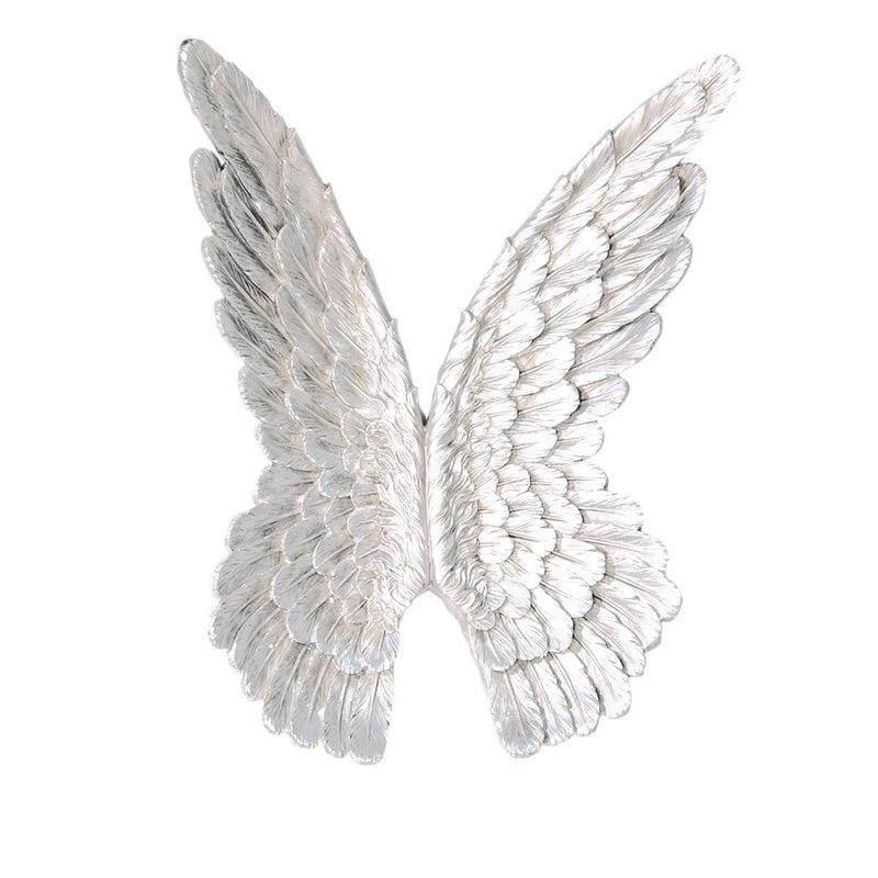 Wandobject "Wings" - Een vleugje elegantie in antiek zilver