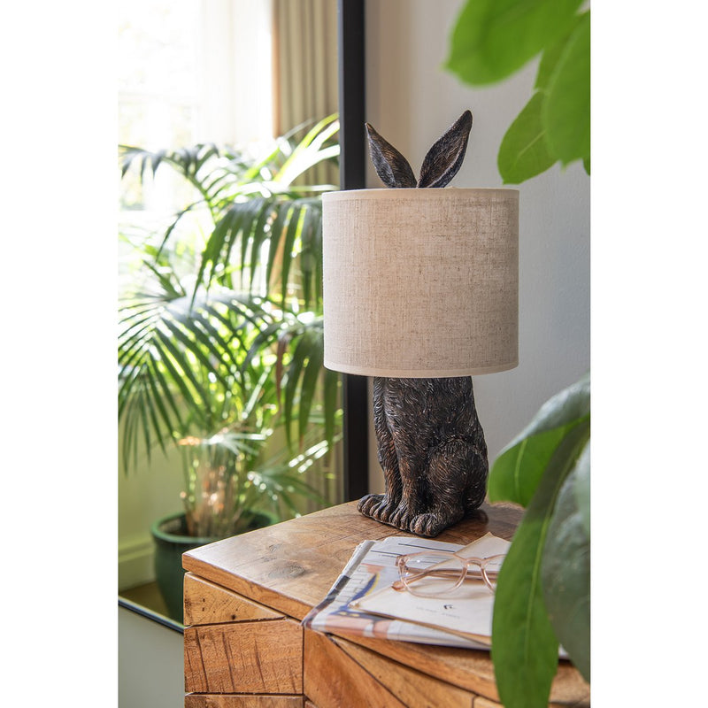 Tischlampe Hase Beige 20x43 cm Osterhase