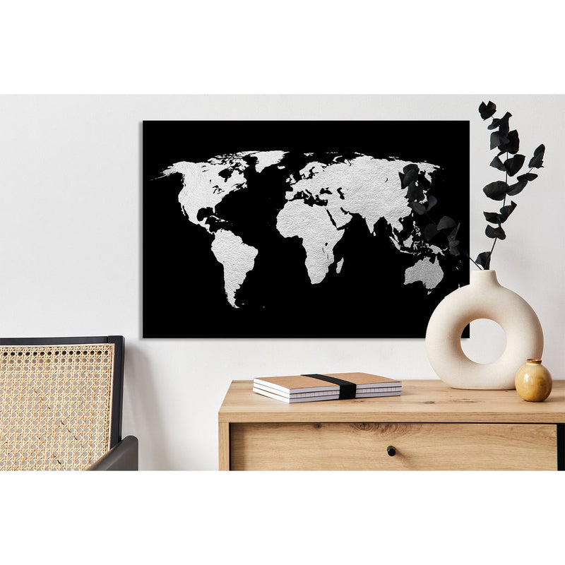 Blattsilber Bild - World Map 60x40cm 60x40cm