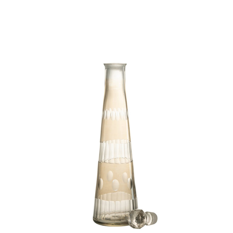 Elegante Glasflasche mit Stöpsel – Grau