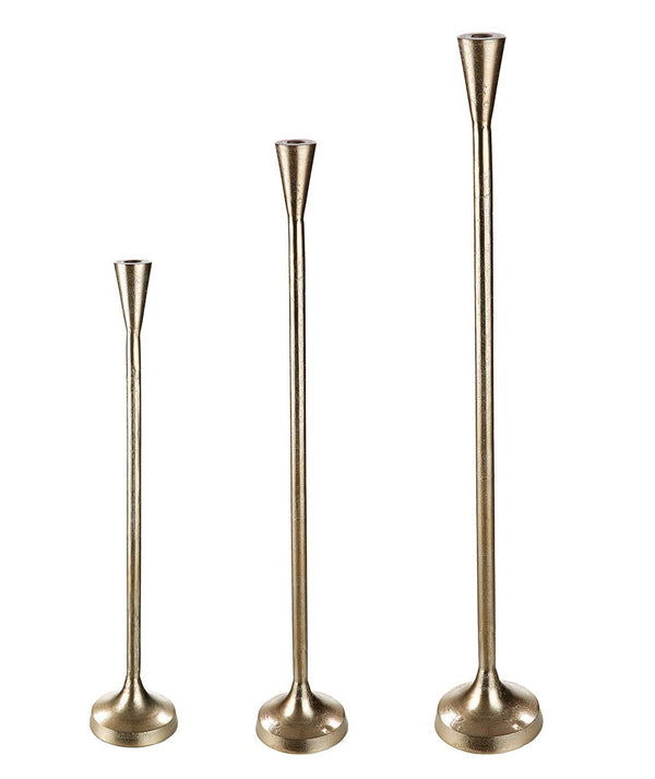 3 pcs. "Nostro" candlestick set in champagne colors - available as a set or individually