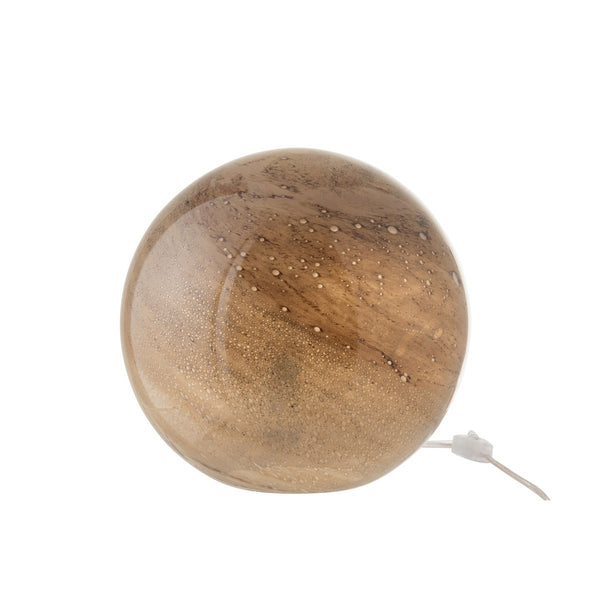 Glaslampe 'Dany Round' – Braun, Groß, 29 cm