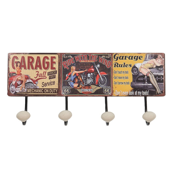 Wandgarderobe Retro Garage Women Design 40 cm