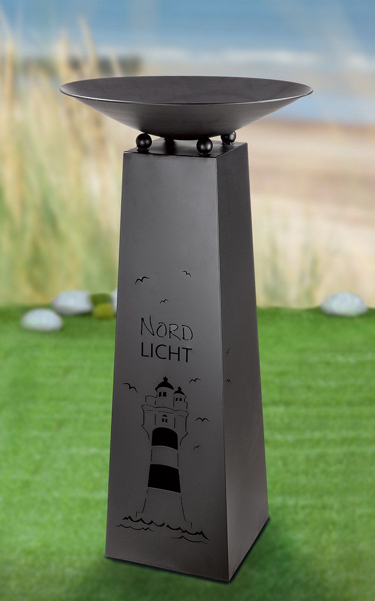 Bowl stand Northern Lights with lighthouse motif