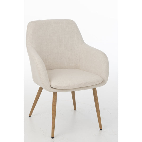 J-Line Chair Miles Steel/Foam Ivory