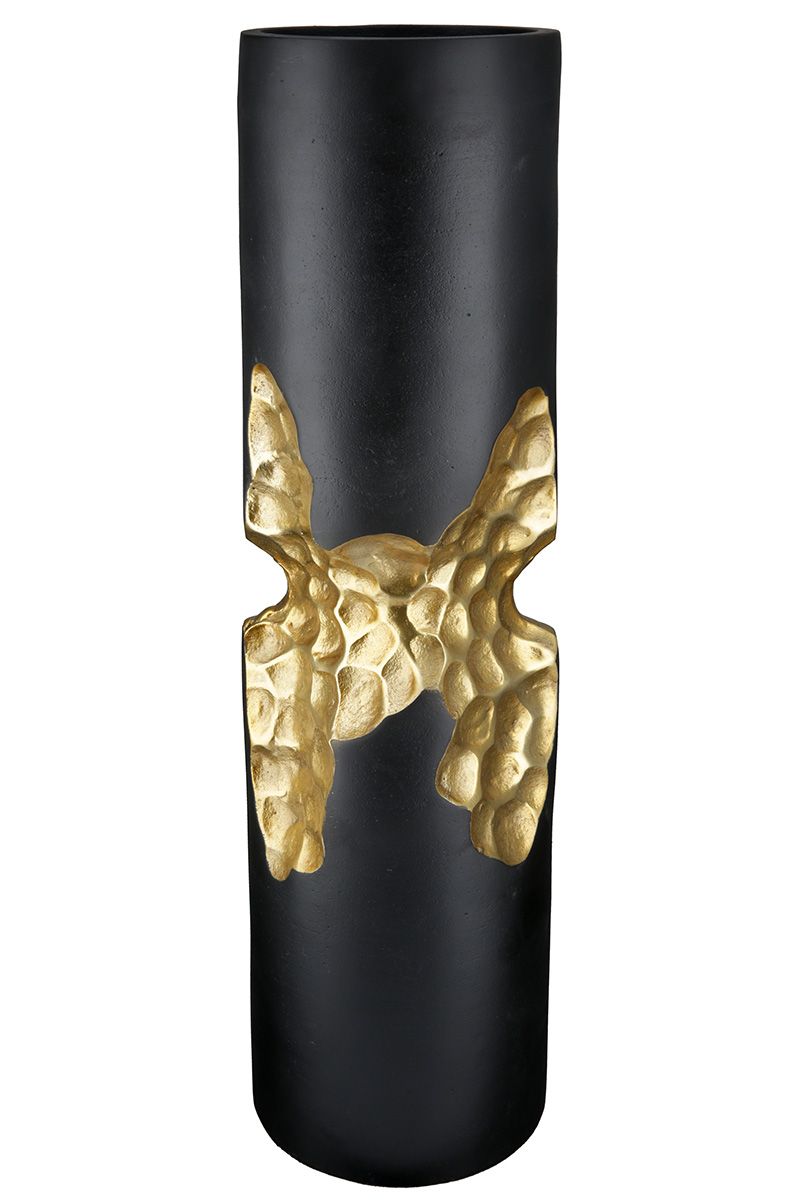 Aluminium kaarsenhouder Favo - elegante kandelaar in zwart en goud (diverse maten)
