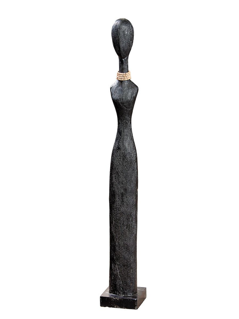 Wooden sculpture "Tall Lady" in black - available individually or in a set of 2