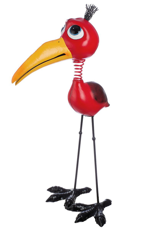 Flip metal bird figures for outdoor use in various colours