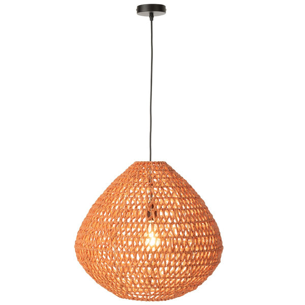 Ceiling light orange metal in twisted look