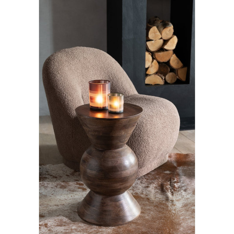 Comfortable Teddy Velours Armchair Brown