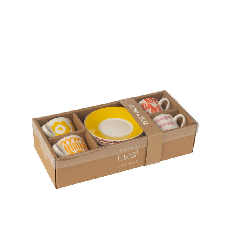 Buntes Espressotassen-Set - 4er Set in Geschenkbox