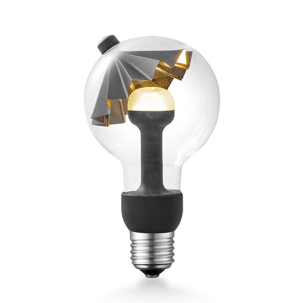 Home Sweet Home LED-Lampe Umbrella schwarz-gold G80 E27 3W 220Lm 2700K