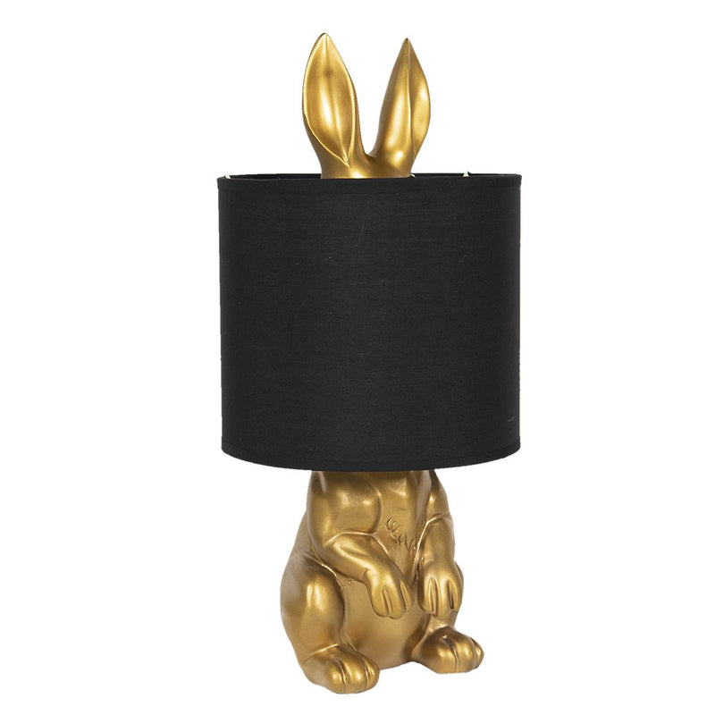 Tischlampe Hase Goldfarben? 20x42 cm E27/max. 1x60W