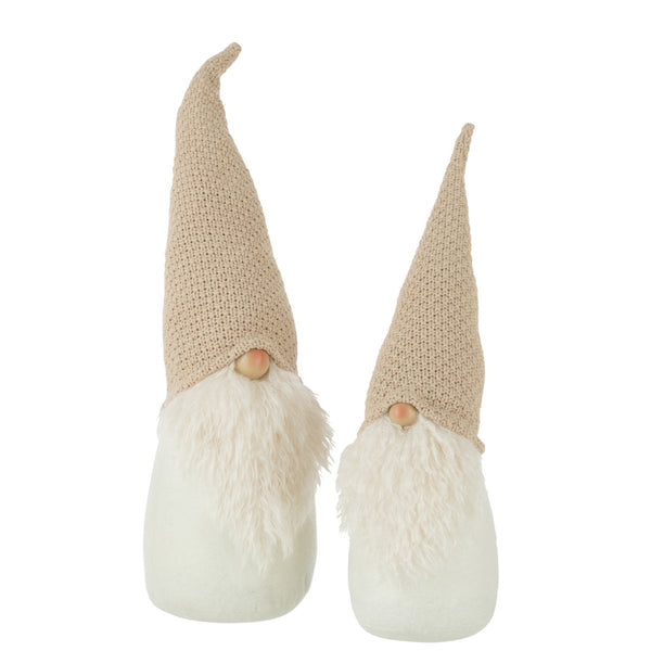 J-Line Weihnachtsfiguren – Poly – Beige – groß