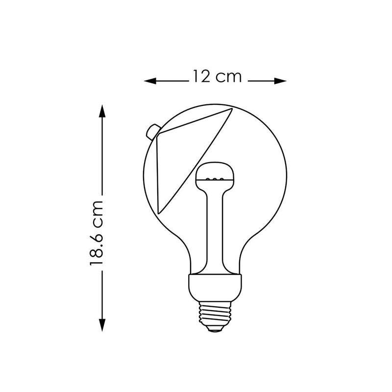 Home Sweet Home dimmbare LED-Lampe Cone silber G120 E27 5W 400Lm