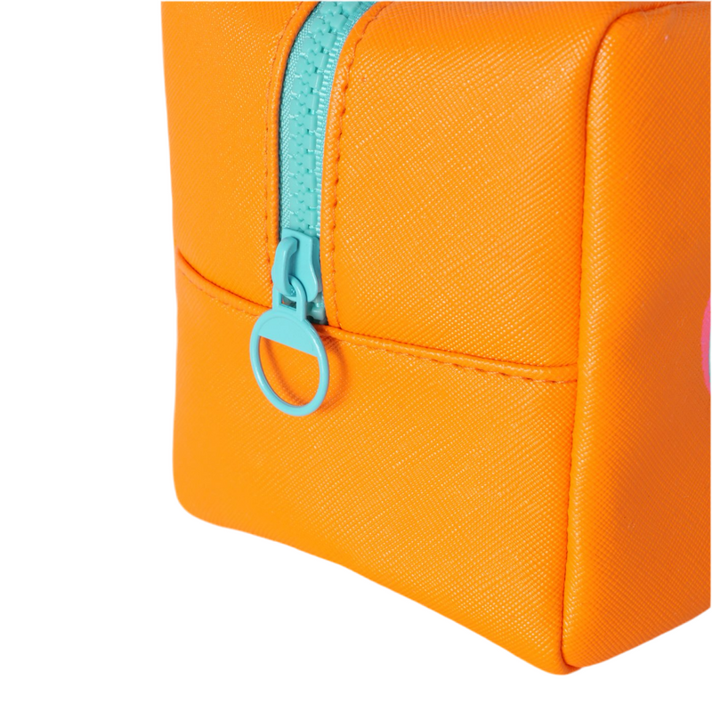 Kosmetiktasche Glam Bold Orange – Praktisch & Stilvoll für Unterwegs