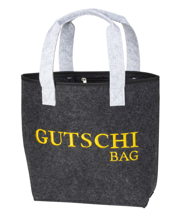 Gutschi Bag Filz Tasche mit Innentasche und goldener Stickerei