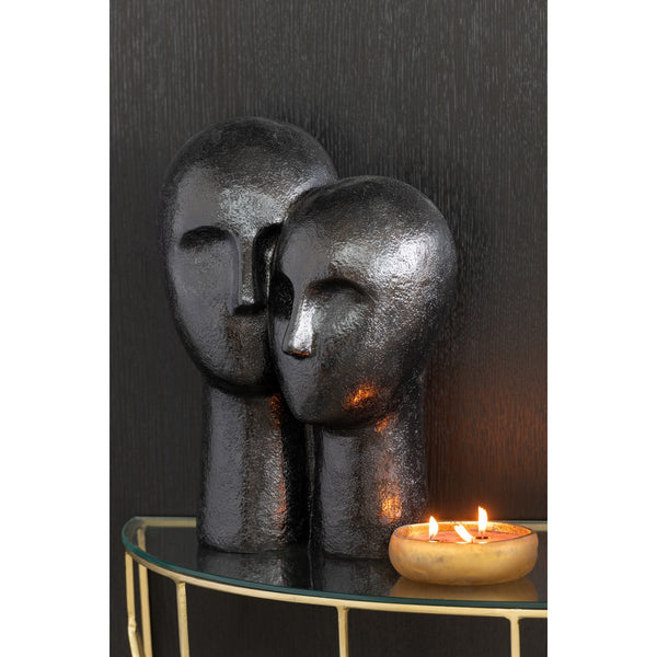 Skulptur Paar in Harmonie Schwarz Höhe 42,5cm