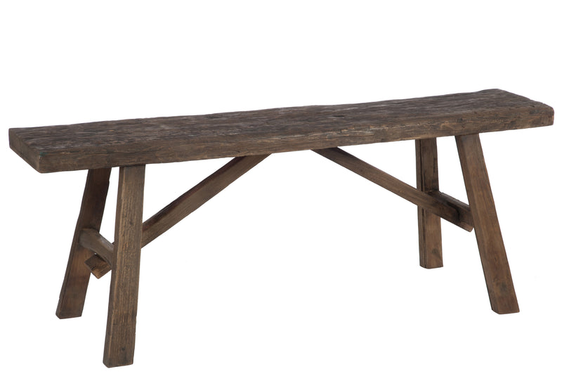 Wooden bench in brown - natural elegance meets functionality