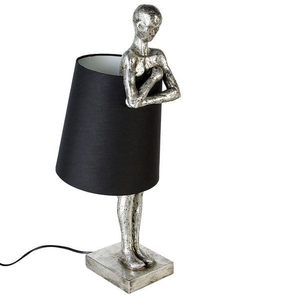 Poly Lamp "Man" - Antique Silver/Black Exclusive design