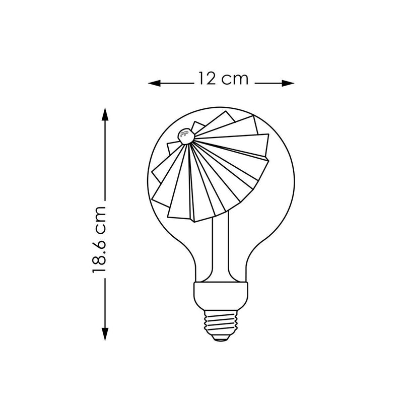 Home Sweet Home dimmbare LED-Lampe Umbrella silber G120 E27 5W 400Lm