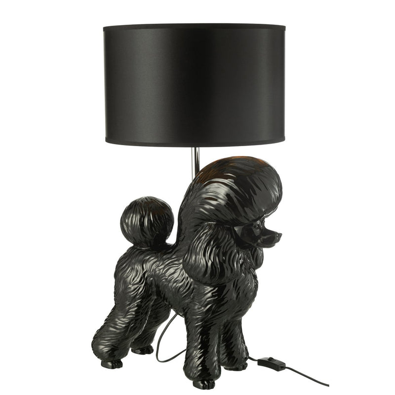 Tischlampe Pudel Design Schwarz 74 cm