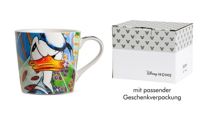 4er Set Disney Tassen 'Donald Duck' – Porzellan, 13.5 cm Breit, in Geschenkverpackung