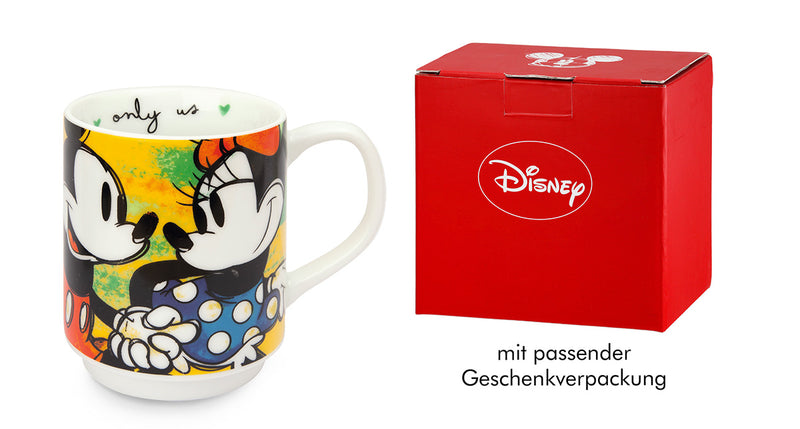Set van 4 Disney stapelbekers 'Only Us' - porselein, 350 ml in geschenkverpakking