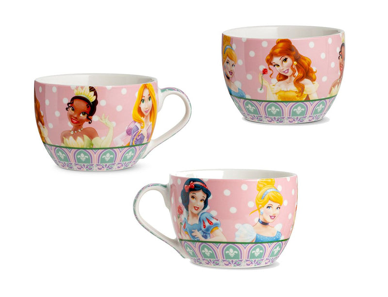 Set van 3 Disney cappuccino kopjes 'Princesses' - porselein in geschenkverpakking