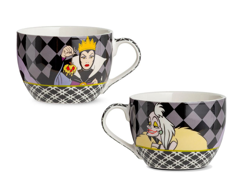 Set of 3 Disney cappuccino cups 'Villains' - porcelain in gift packaging
