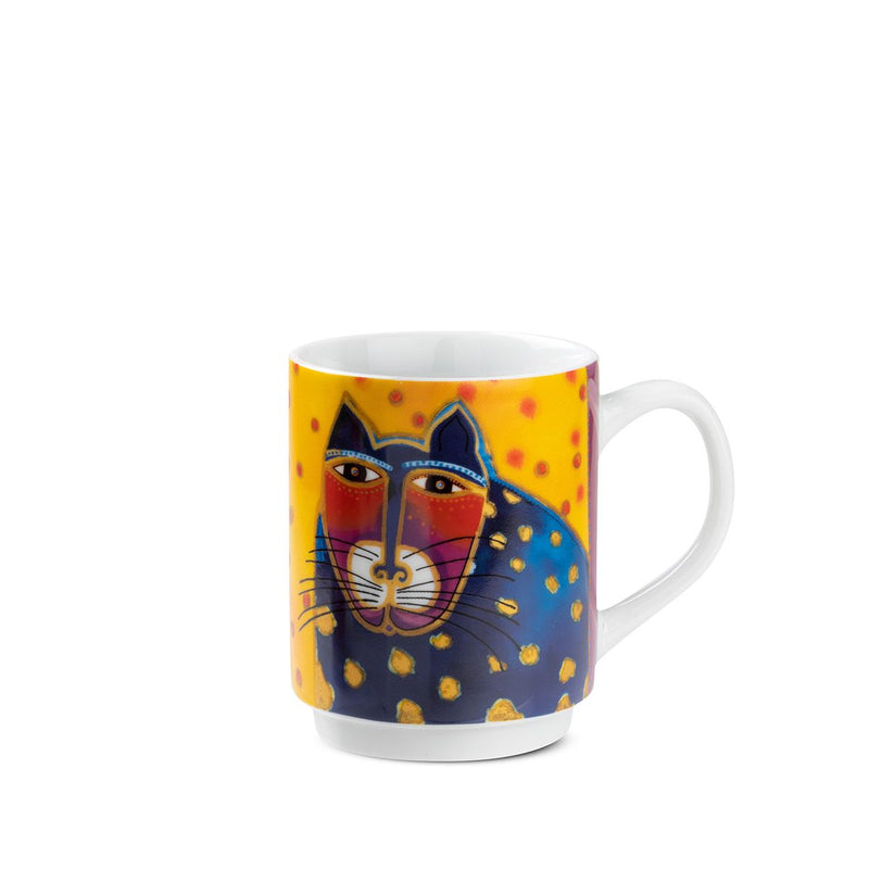 4er Set "Fantastic Felines" Porzellantassen – Farbenprächtige Katzenmotive